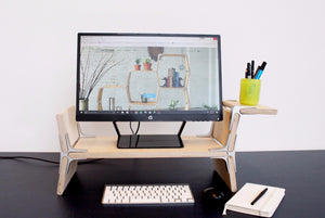 Modular Monitor Laptop Dachshund Stand by Modos Furniture for Home or Office