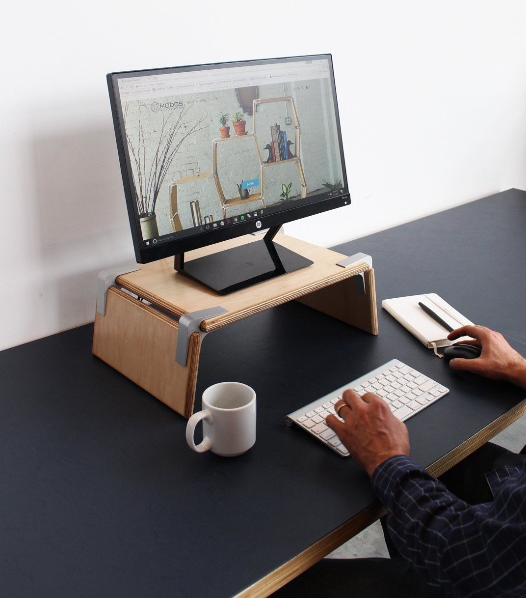 Modular Monitor Laptop Stand by Modos Furniture for Home or Office